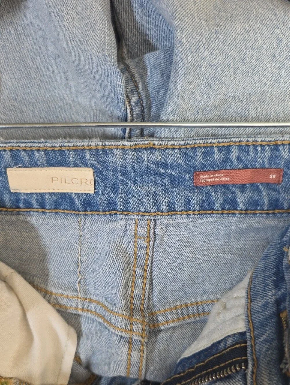 Pilcro by Anthropologie Patchwork Bermuda Denim Shorts | Size 28